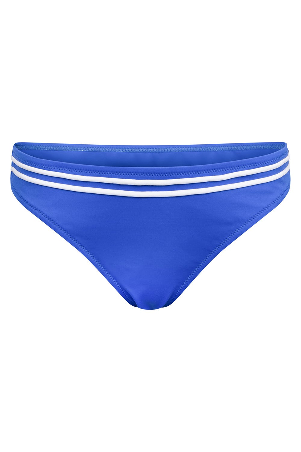 Hollowbild von Bikini-Hose mit Streifendetails Neon-Blau