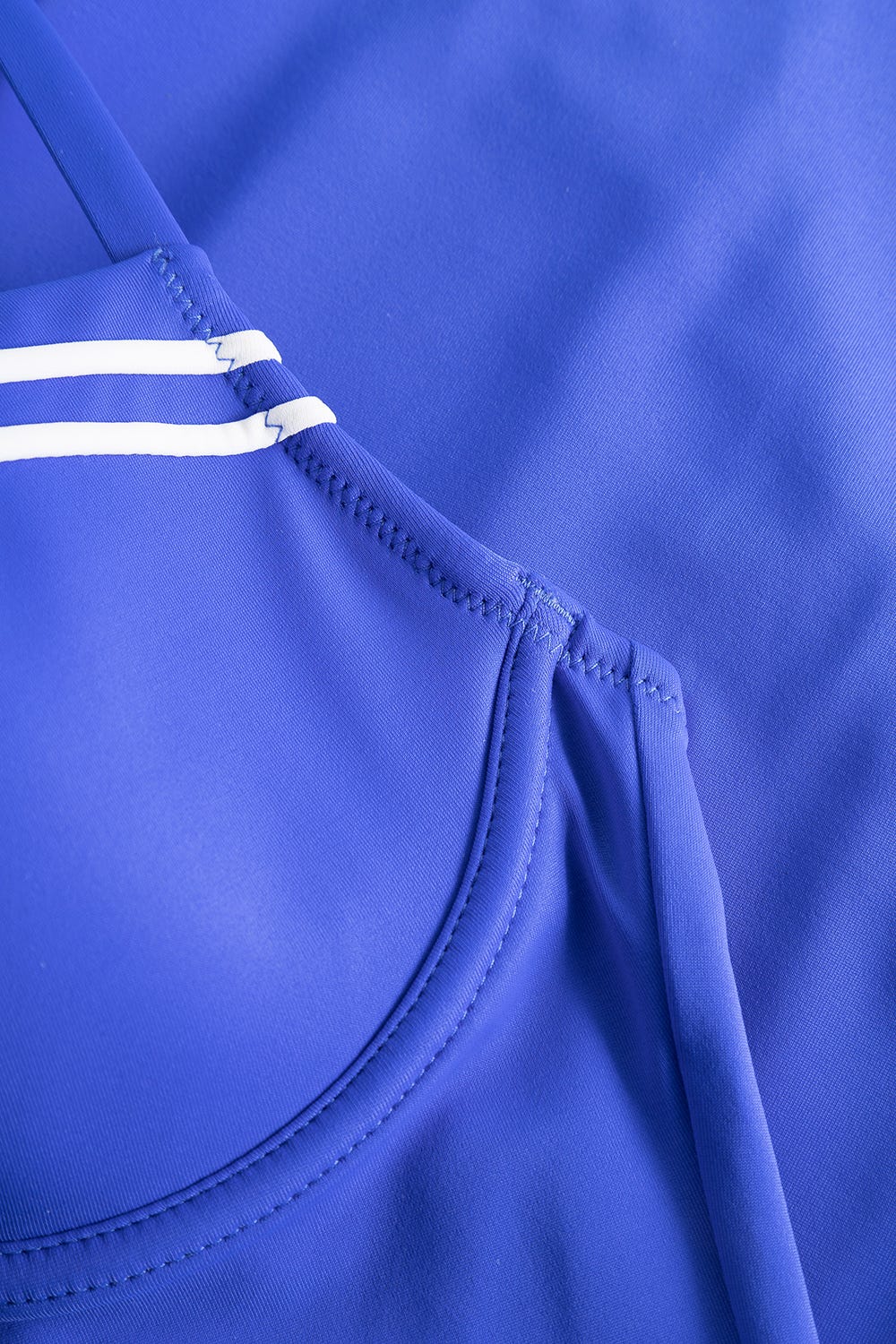 Detailbild 3 von Badeanzug mit Streifendetails Neon-Blau