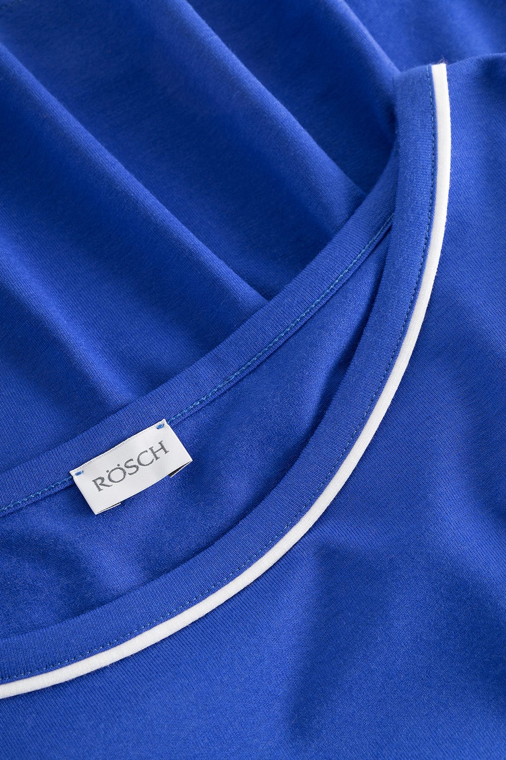 Detailbild 1 von Strandkleid Kurzarm mit Kontrast-Paspeln Neon-Blau