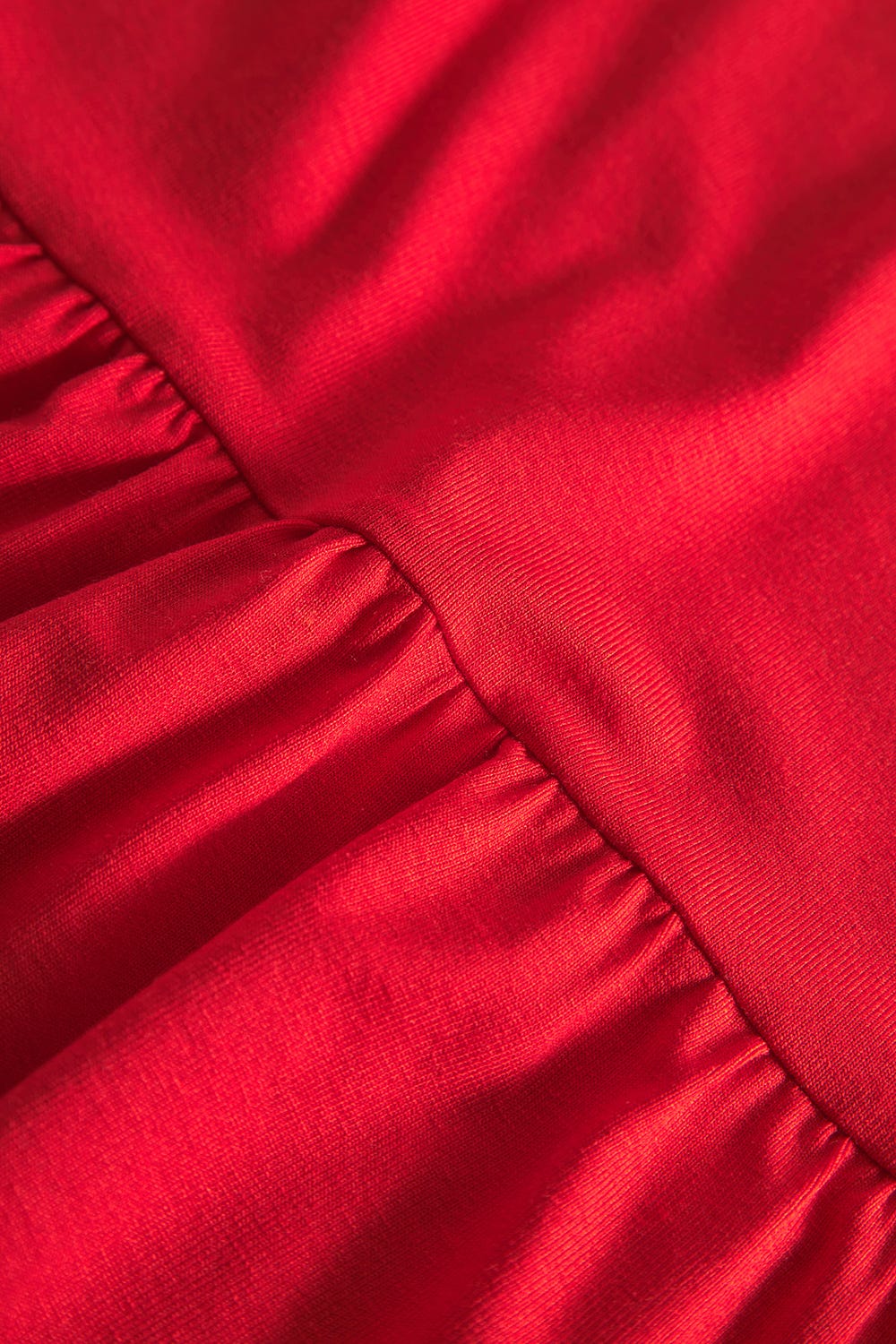 Detailbild 3 von Strandkleid Ärmellos mit welligem Saum in Rot Viskose/Elasthan
