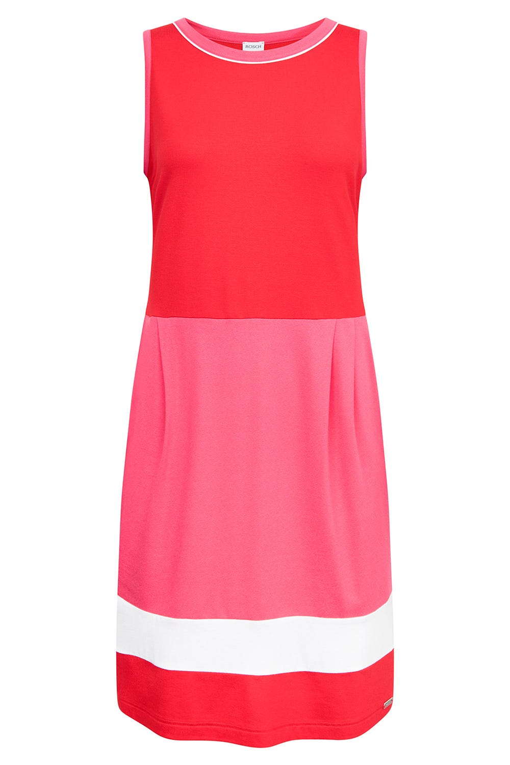 Hollowbild von Strandkleid Ärmellos im Colour-Blocking Style Viskose/Elasthan
