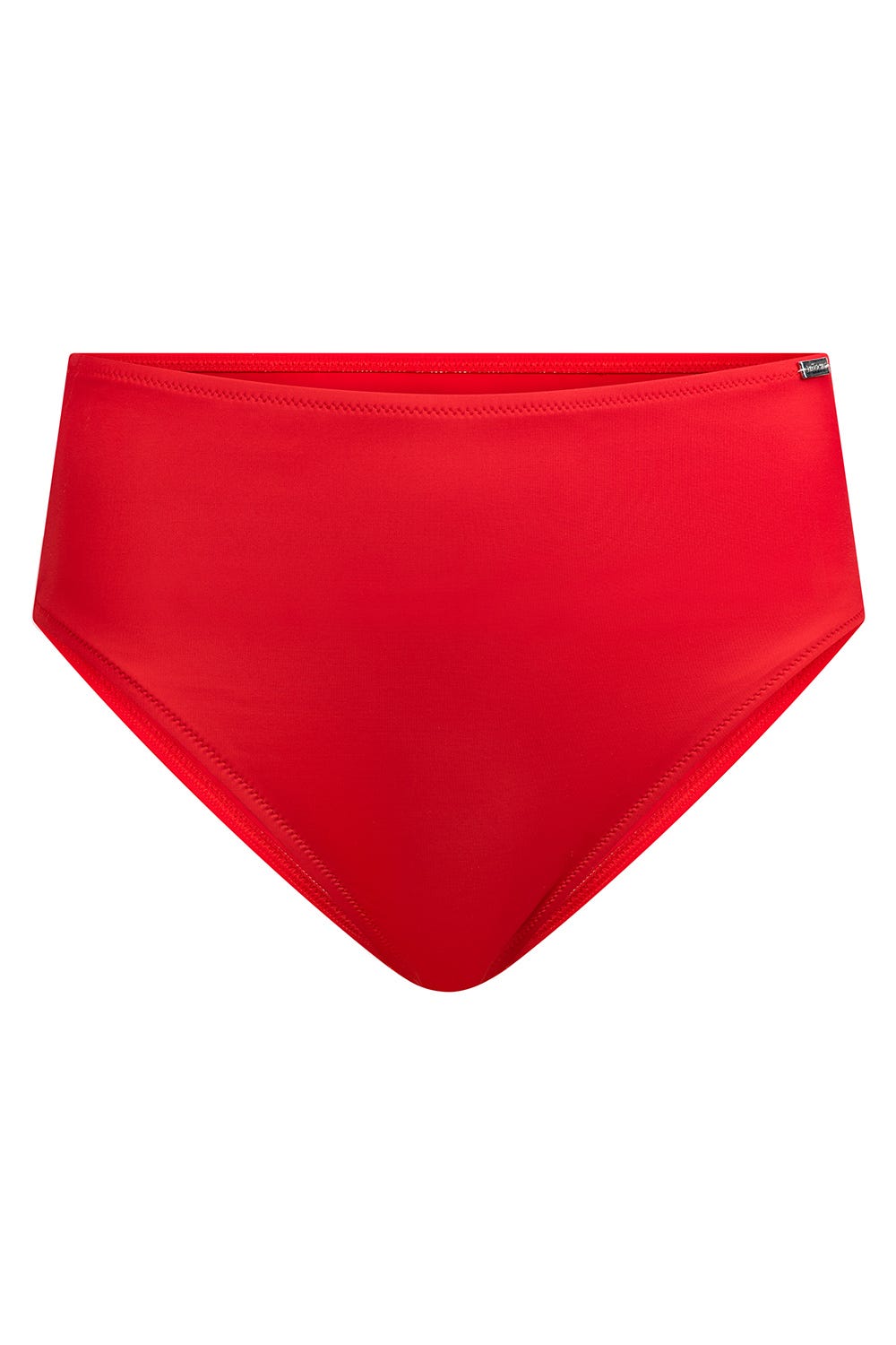 Hollowbild von Bikini-Hose in Rot einfarbig hoher Taillenausschnitt
