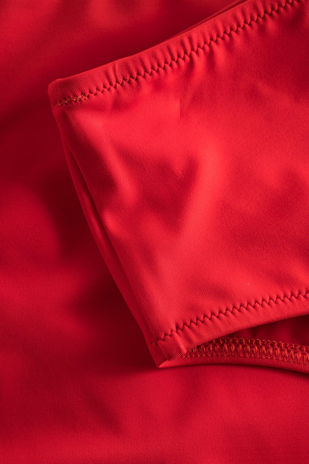 Detailbild 2 von Bikini-Hose in Rot einfarbig hoher Taillenausschnitt