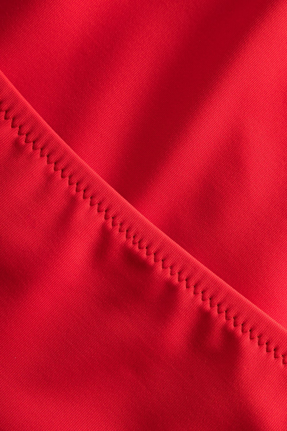 Detailbild 3 von Bikini-Hose in Rot einfarbig hoher Taillenausschnitt