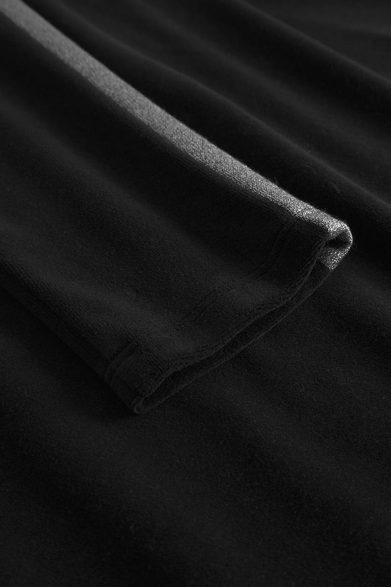 Detailbild 2 von Nicki-Hausanzug mit Seitenstreifen in Silber-Lurex Baumwolle/Polyester