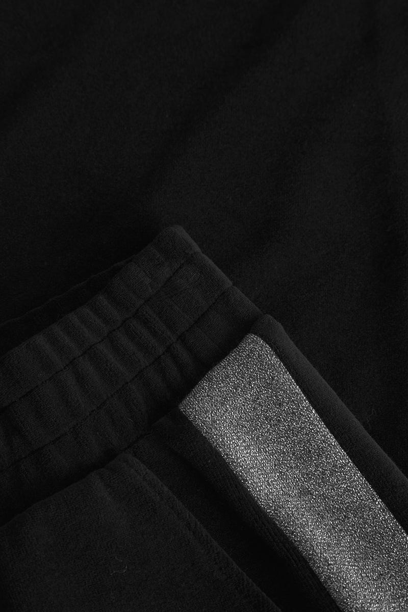 Detailbild 3 von Nicki-Hausanzug mit Seitenstreifen in Silber-Lurex Baumwolle/Polyester