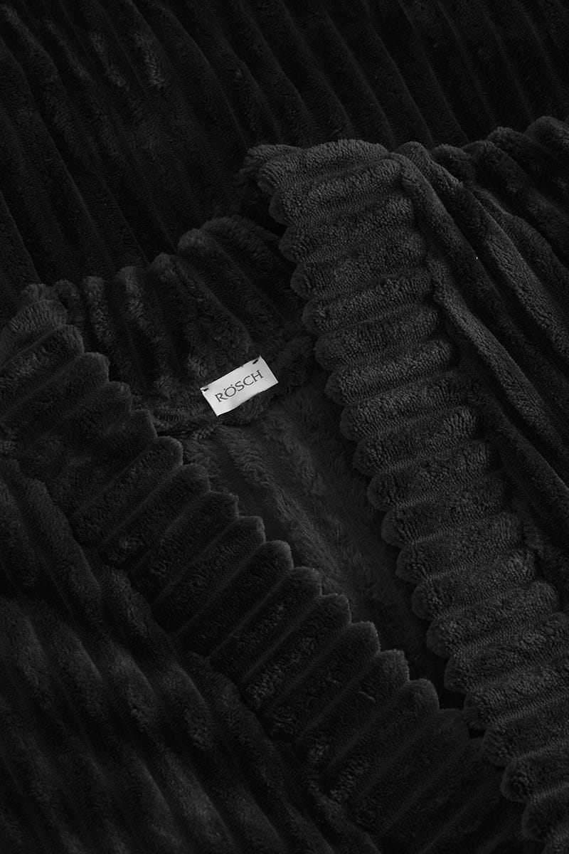 Detailbild 1 von Morgenmantel in Struktur-Optik aus Flausch 100% Polyester