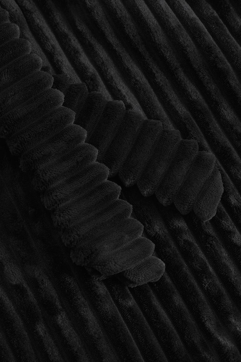 Detailbild 3 von Morgenmantel in Struktur-Optik aus Flausch 100% Polyester