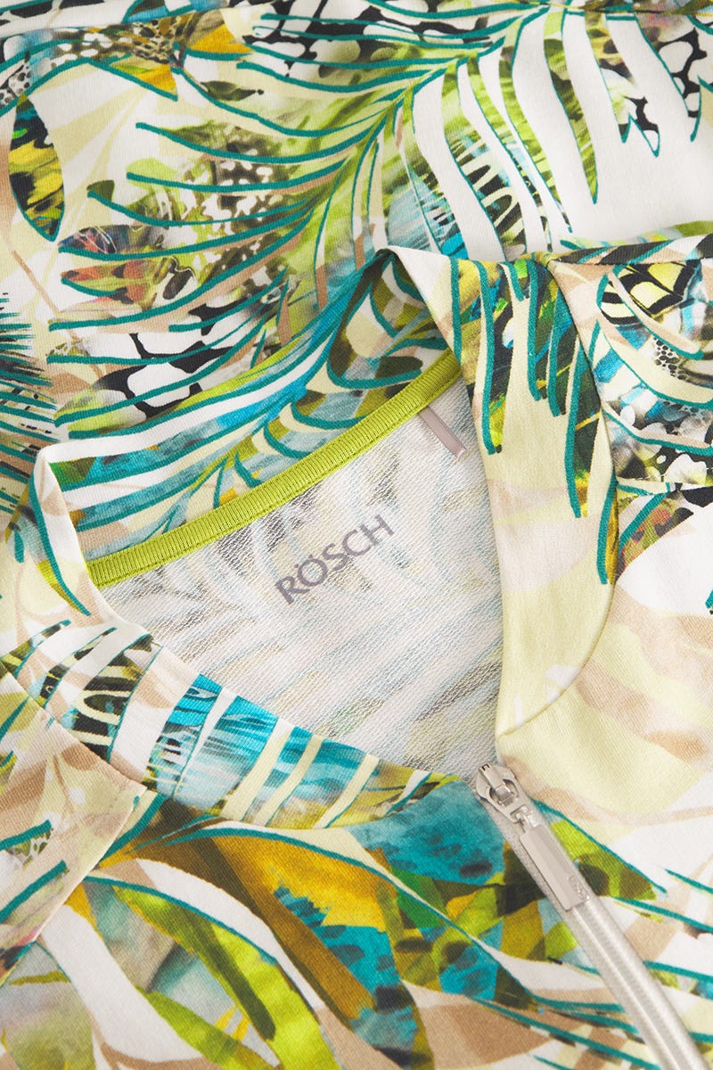 Detailbild 2 von Sweatjacke im exotischen Palmendruck Baumwolle/Elasthan