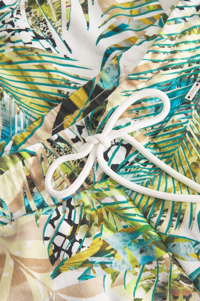 Detailbild 2 von Sweathose lang im exotischen Palmendruck Baumwolle/Elasthan