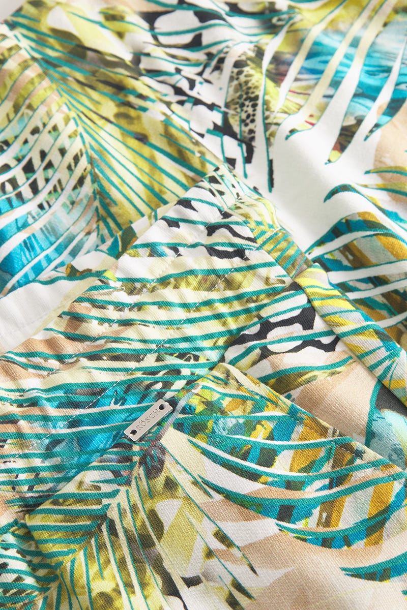 Detailbild 3 von Sweathose lang im exotischen Palmendruck Baumwolle/Elasthan