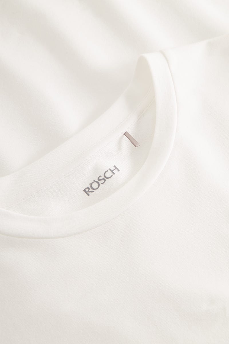 Detailbild 2 von Sweatshirt in Weiß sportiver Look Baumwolle/Elasthan