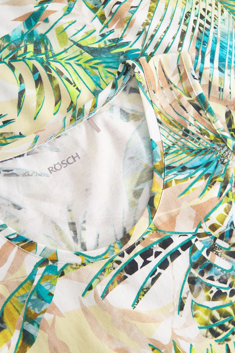 Detailbild 1 von Freizeitkleid Ärmellos im exotischen Palmendruck Baumwolle/Elasthan