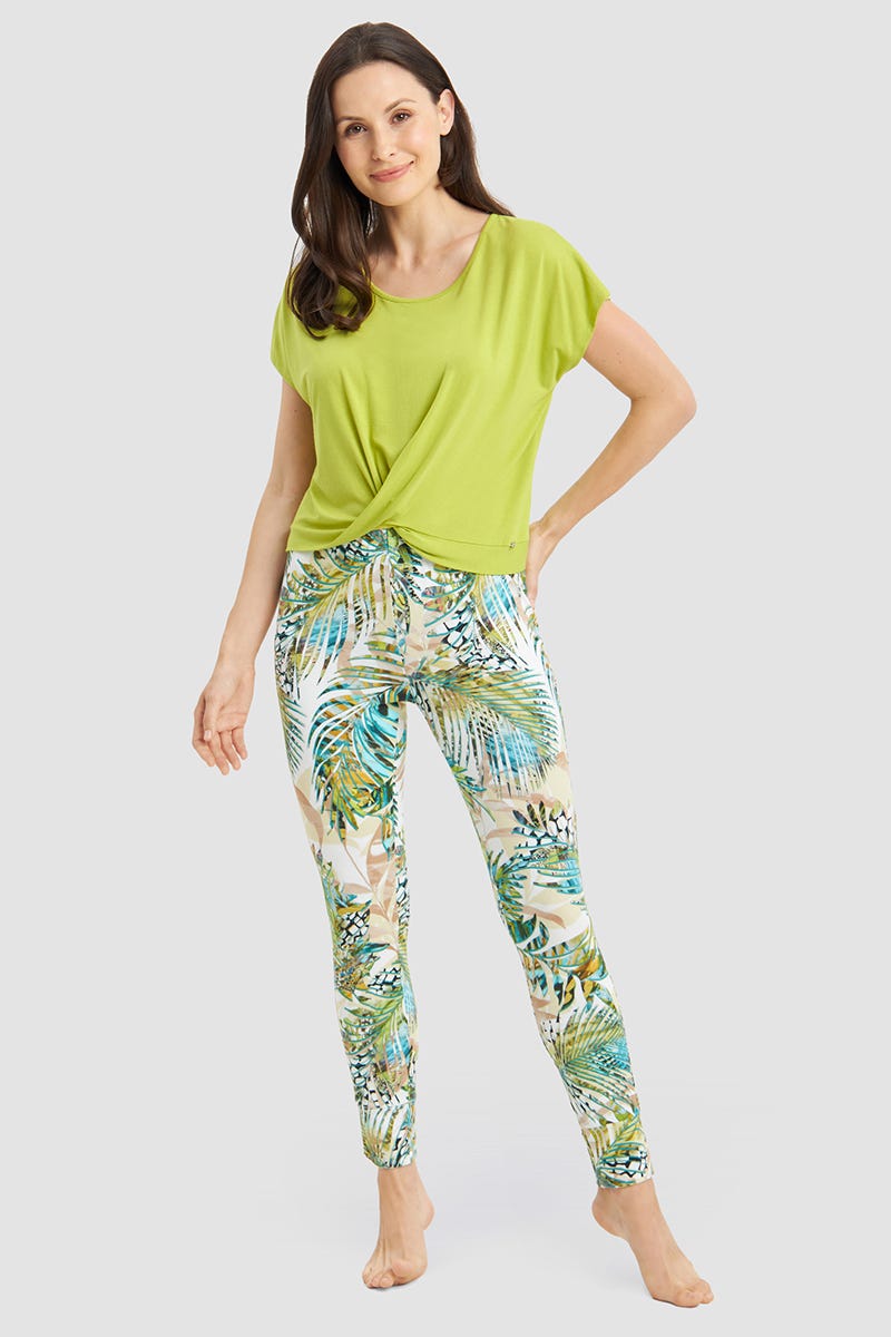 Detailbild 1 von T-Shirt mit Knoten-Detail sportiver Look Viskose/Elasthan