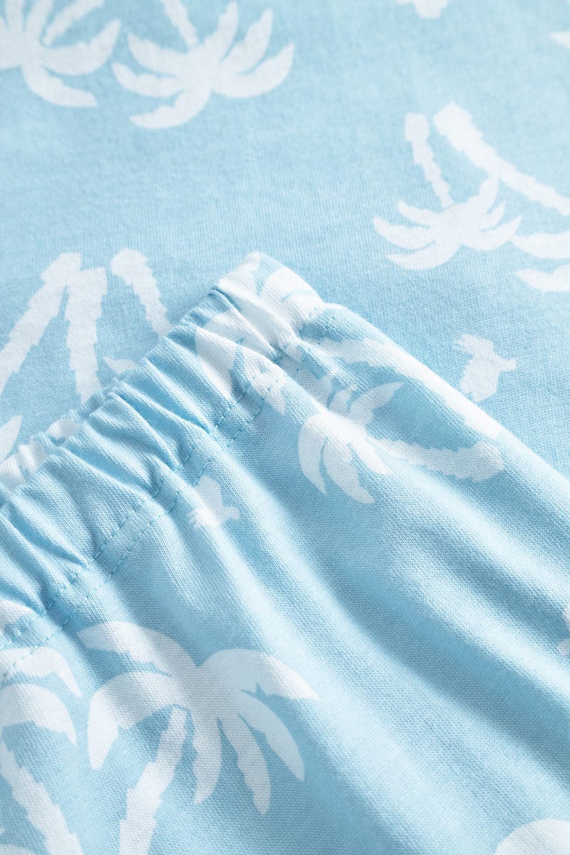 Detailbild 3 von Pyjama mit Palmendruck 100% Baumwolle
