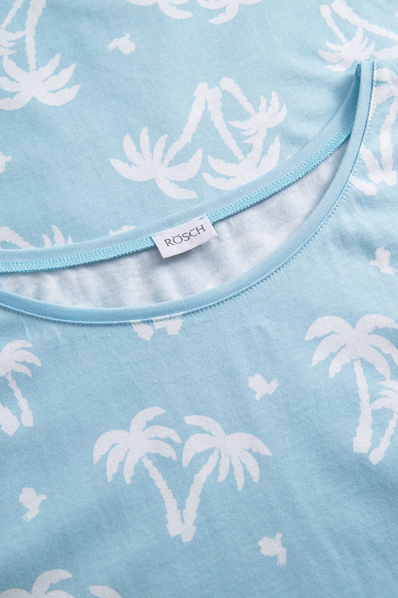 Detailbild 1 von Nachthemd im Palmendruck 100% Baumwolle