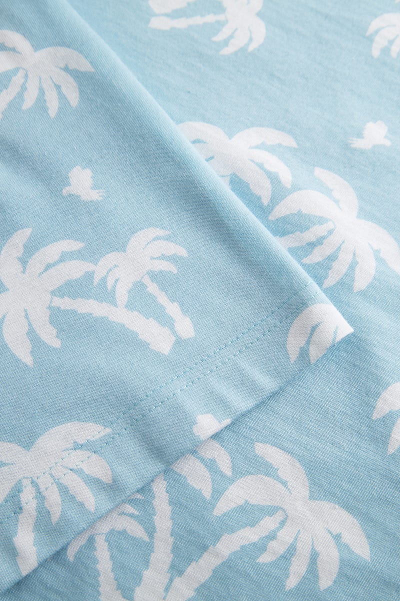 Detailbild 2 von Nachthemd im Palmendruck 100% Baumwolle