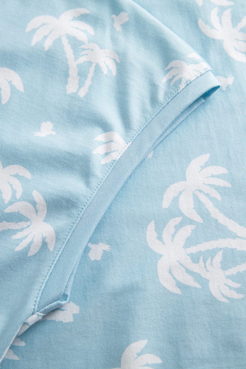 Detailbild 3 von Nachthemd im Palmendruck 100% Baumwolle