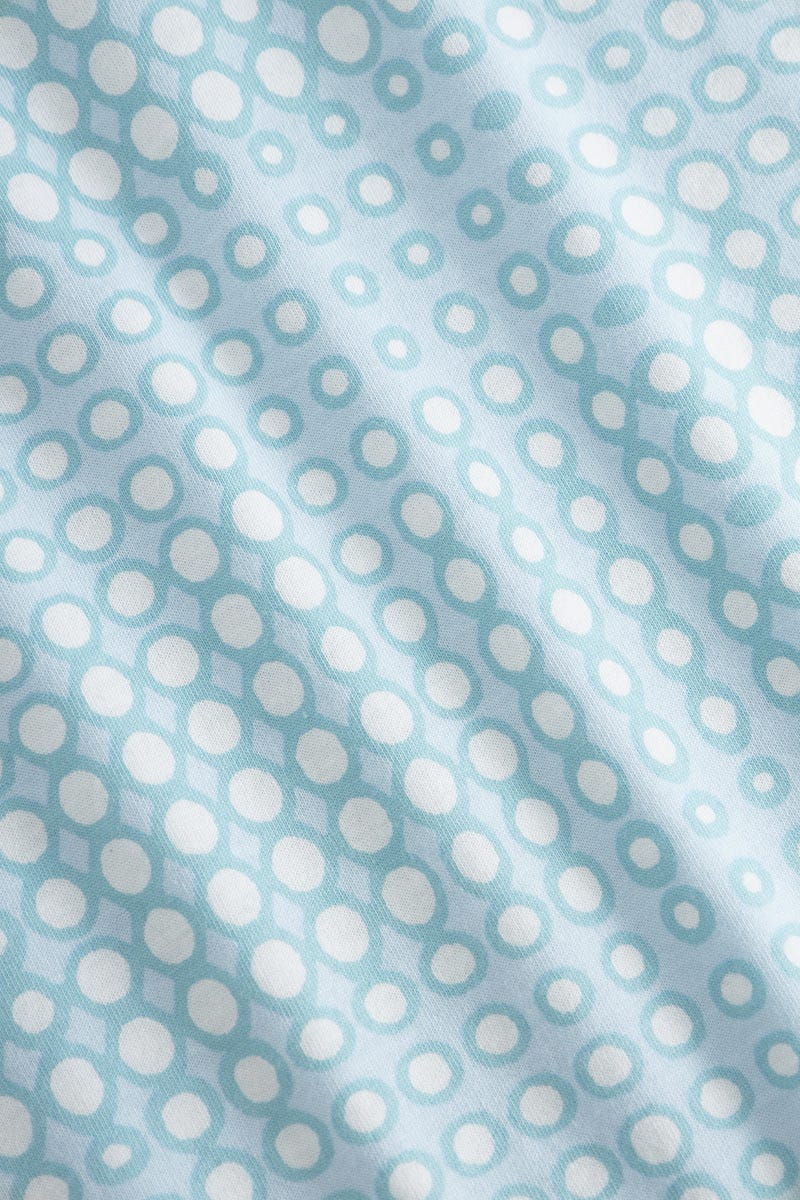 Detailbild 2 von Nachthemd Kurzarm im Retro-Punktedruck 100% Baumwolle