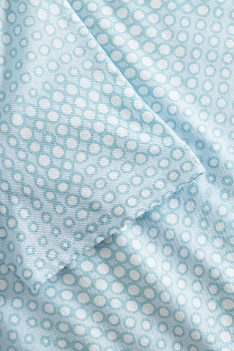 Detailbild 3 von Nachthemd Kurzarm im Retro-Punktedruck 100% Baumwolle