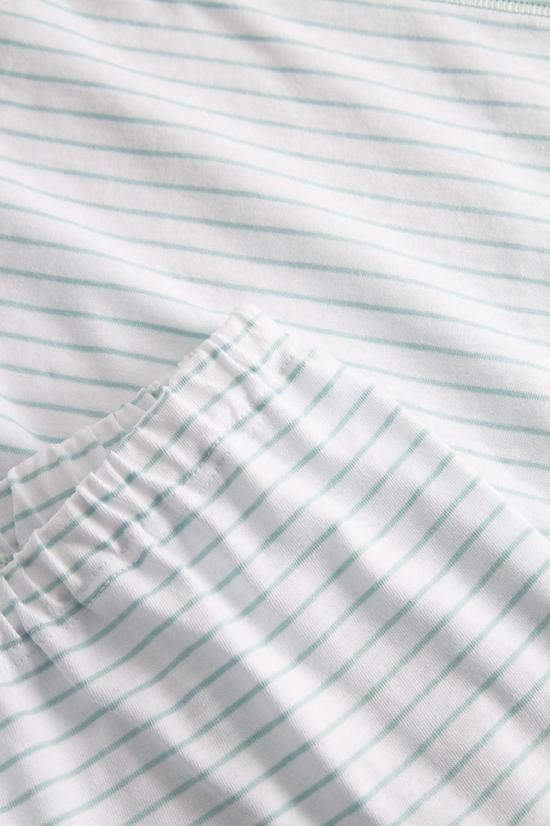 Detailbild 3 von Pyjama mit Bermuda im Ringeldruck 100% Baumwolle