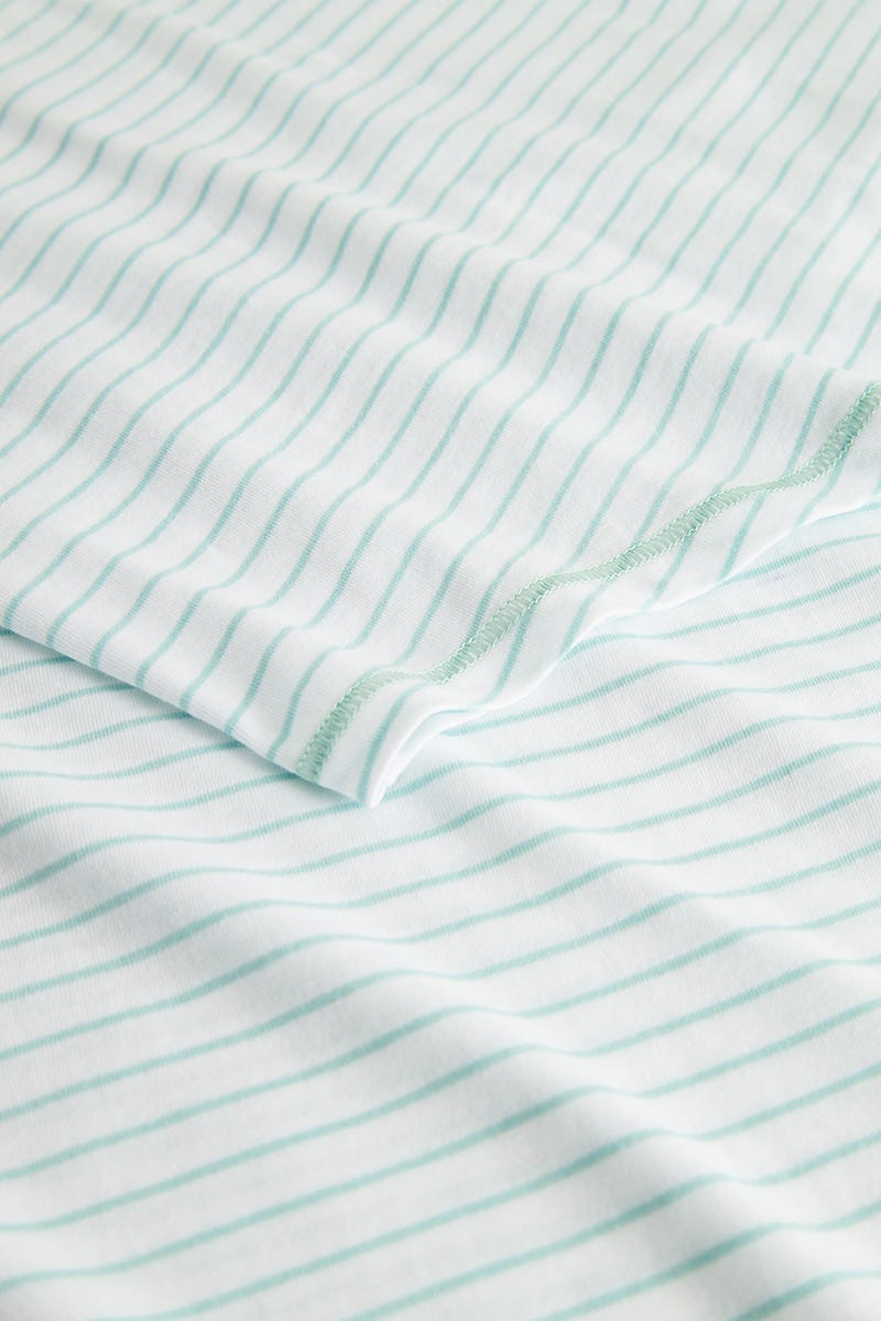 Detailbild 3 von Nachthemd im Ringeldruck mit Knopfleiste 100% Baumwolle