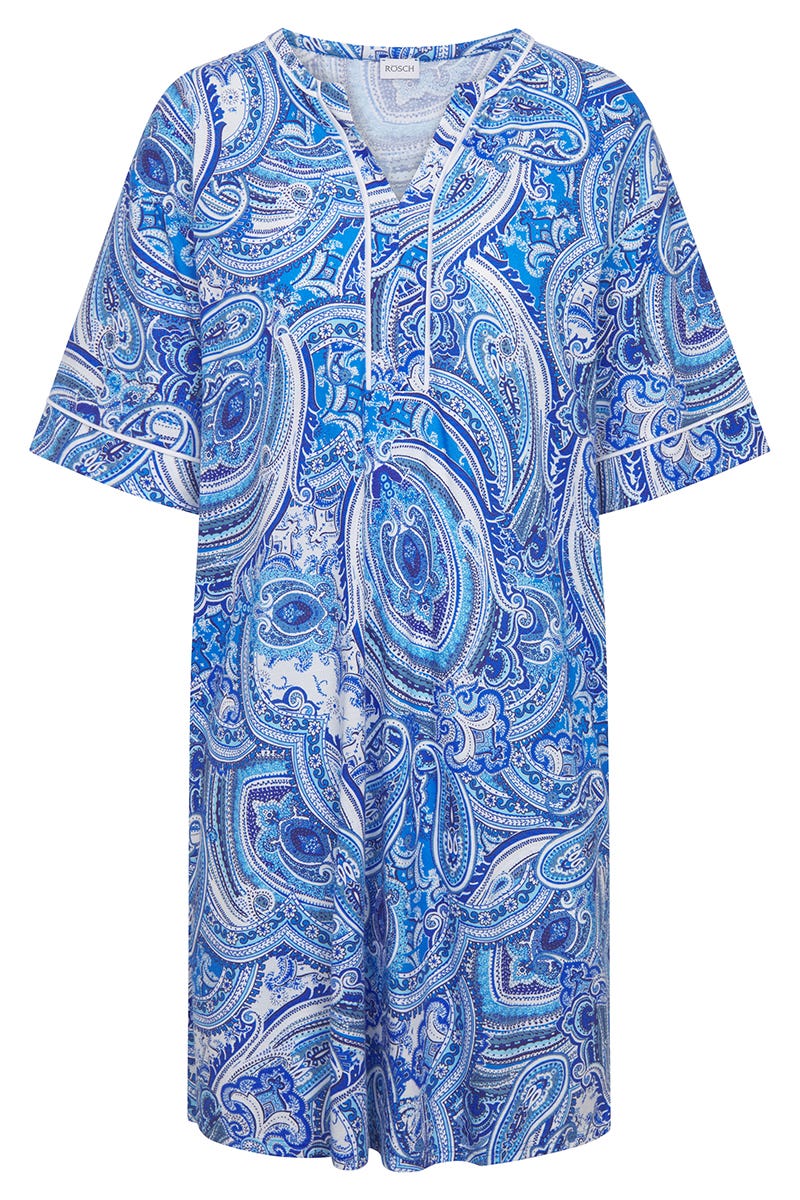 Hollowbild von Nachthemd im Paisley-Druck im Tunika-Stil Baumwolle/Modal