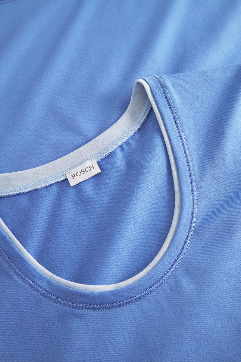 Detailbild 1 von Nachthemd mit Colourblocking-Details Blau Baumwolle/Modal