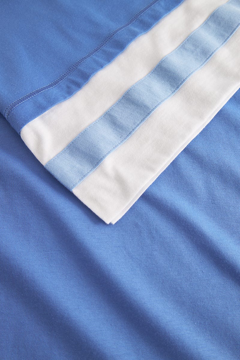 Detailbild 2 von Nachthemd mit Colourblocking-Details Blau Baumwolle/Modal