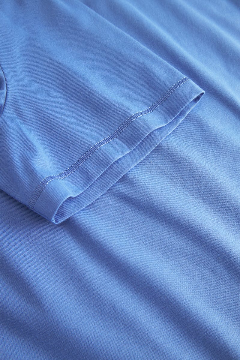 Detailbild 3 von Nachthemd mit Colourblocking-Details Blau Baumwolle/Modal