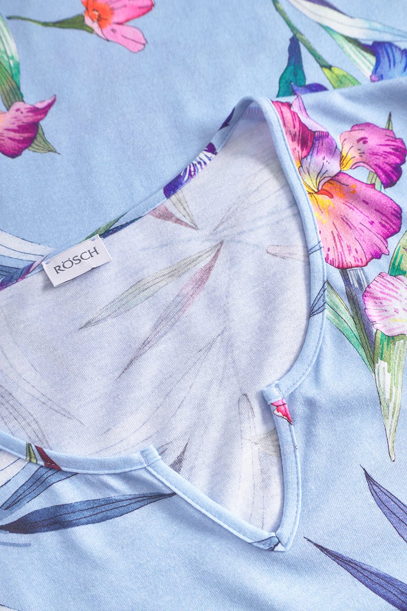 Detailbild 1 von Pyjama im Blumendruck Schwertlilie Baumwolle/Modal