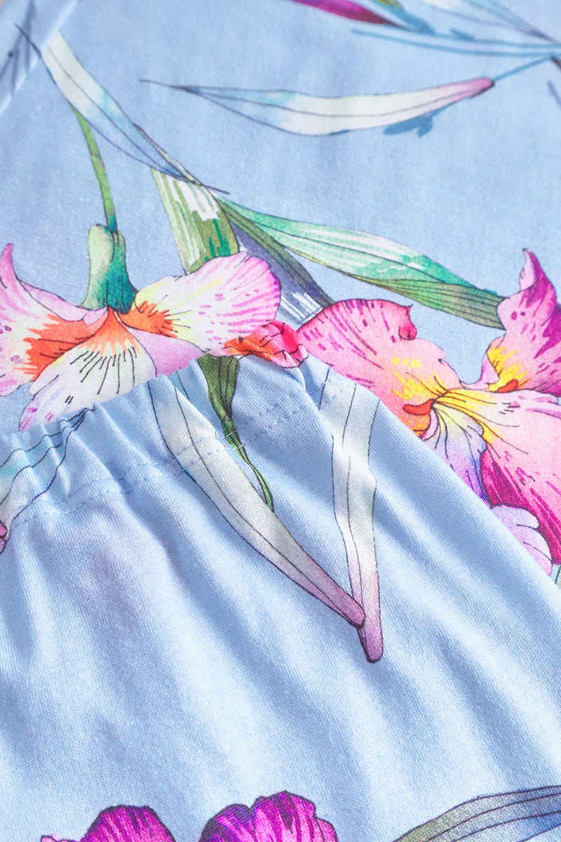 Detailbild 3 von Pyjama im Blumendruck Schwertlilie Baumwolle/Modal