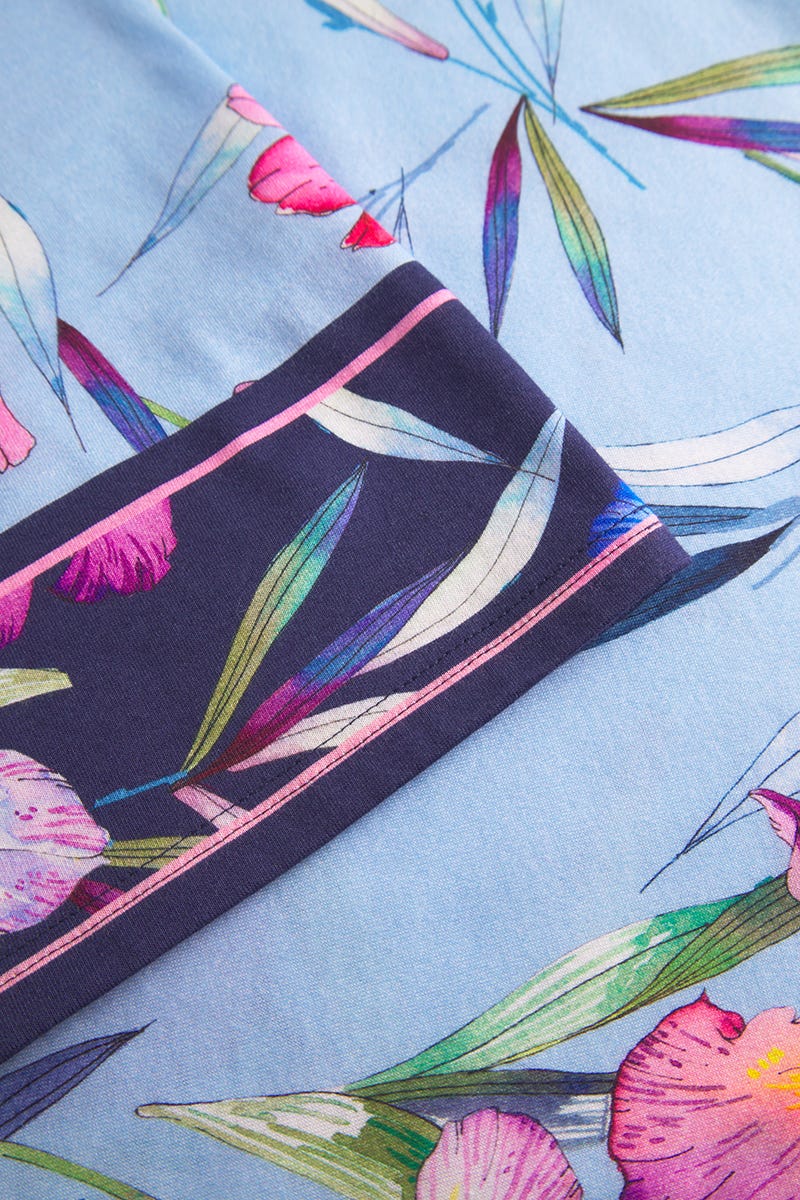 Detailbild 2 von Nachthemd Ärmellos im Blumendruck Schwertlilie Baumwolle/Modal