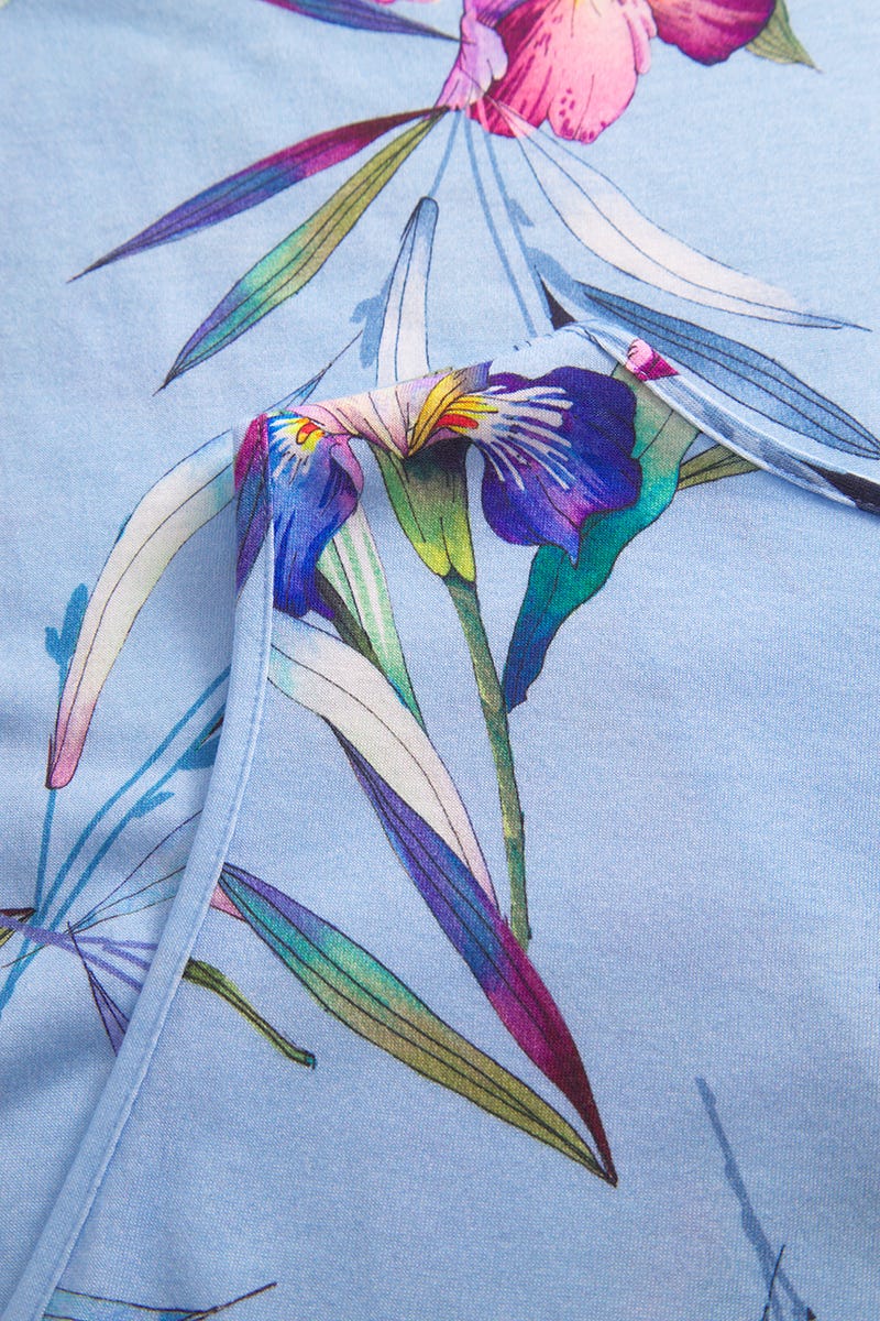 Detailbild 3 von Nachthemd Ärmellos im Blumendruck Schwertlilie Baumwolle/Modal