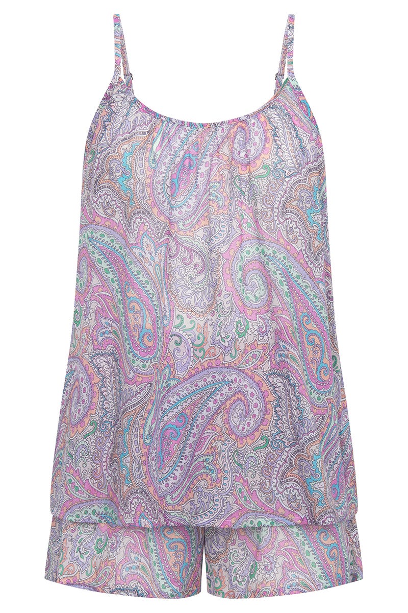 Hollowbild von Pyjama im Paisley-Druck Voile 100% Baumwolle