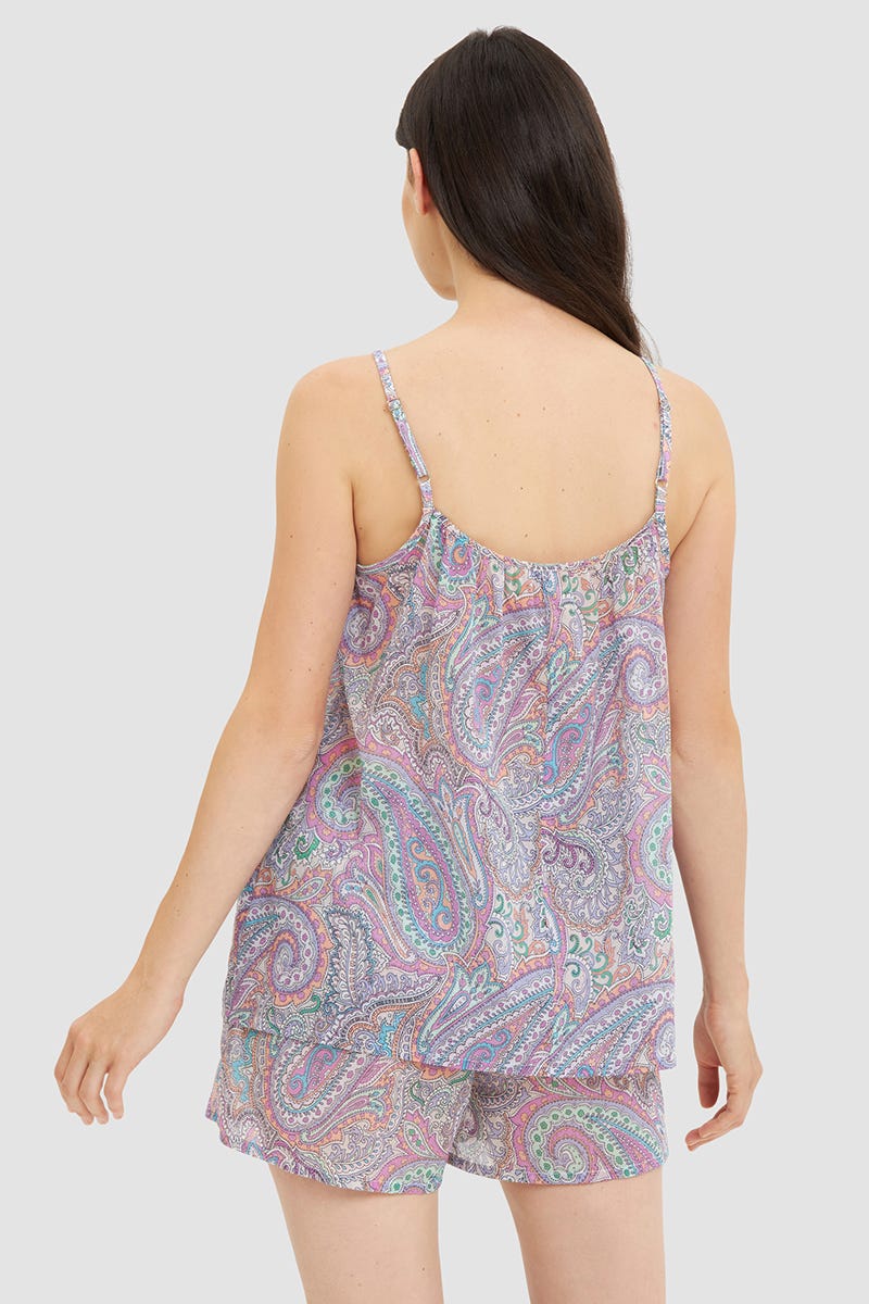 Rückansicht von Pyjama im Paisley-Druck Voile 100% Baumwolle