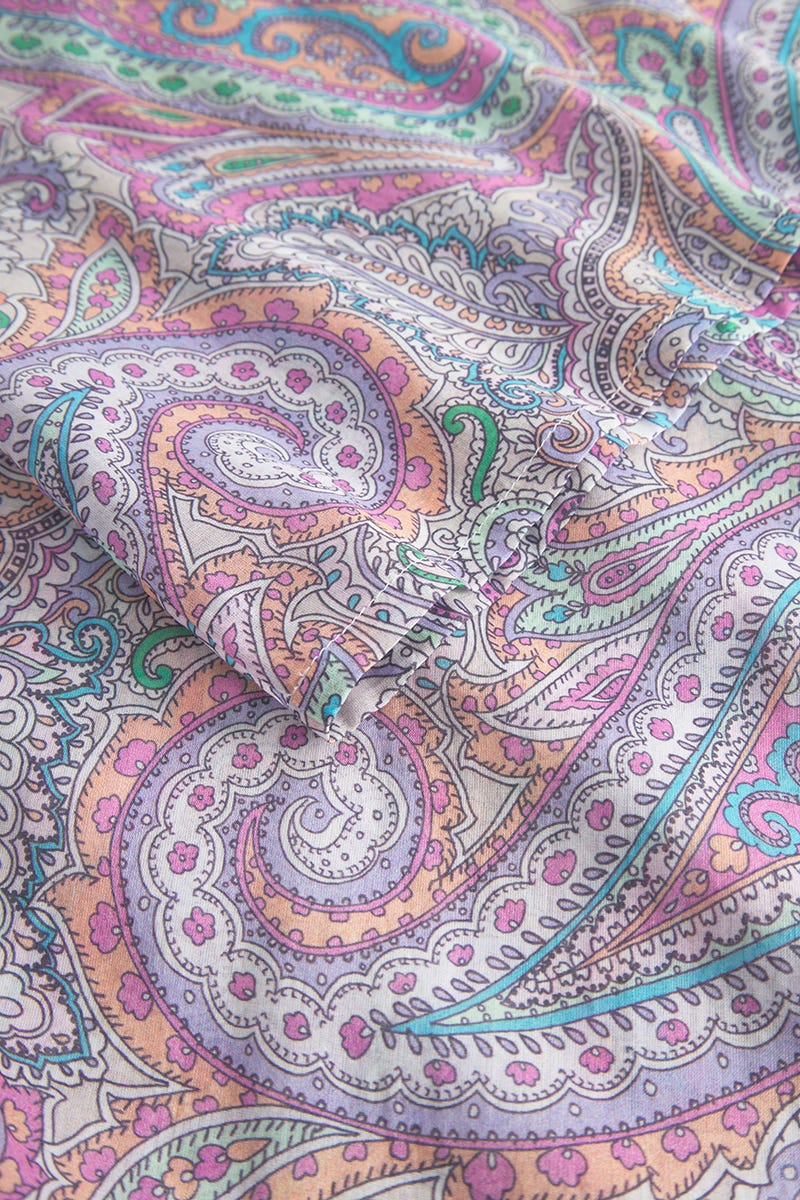 Detailbild 3 von Nachthemd Kurzarm im Paisley-Druck Voile 100% Baumwolle