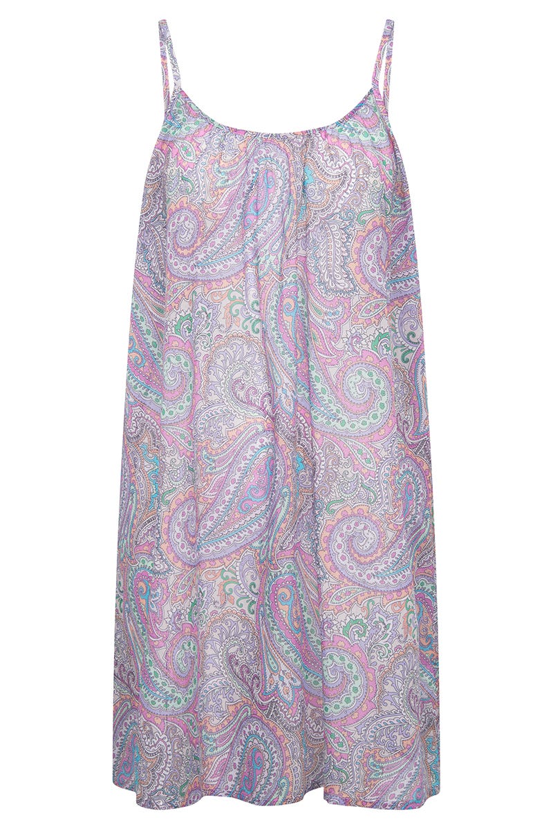 Hollowbild von Nachtkleid Ärmellos im Paisley-Druck Voile 100% Baumwolle