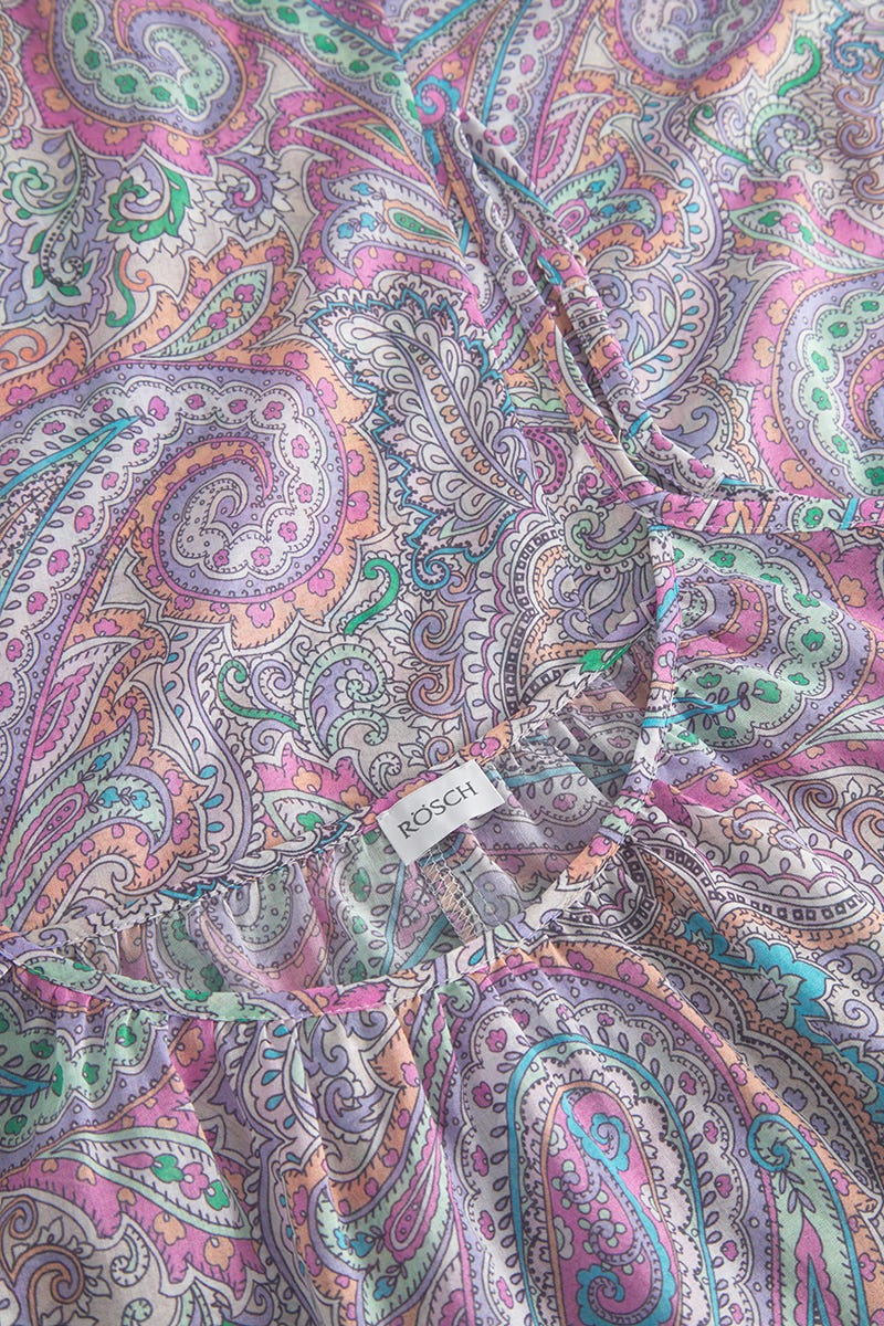 Detailbild 1 von Nachtkleid Ärmellos im Paisley-Druck Voile 100% Baumwolle
