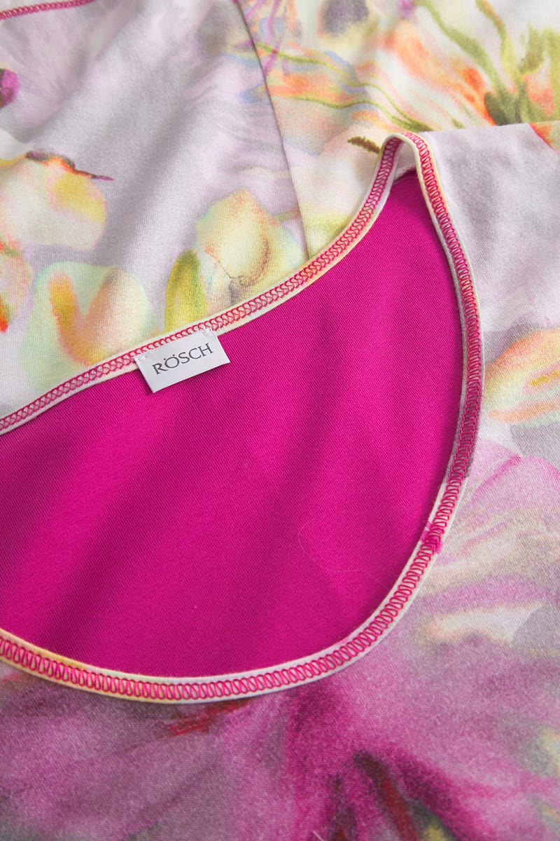 Detailbild 1 von Pyjama mit Blumendruck Gelb-Pink Baumwolle/Modal