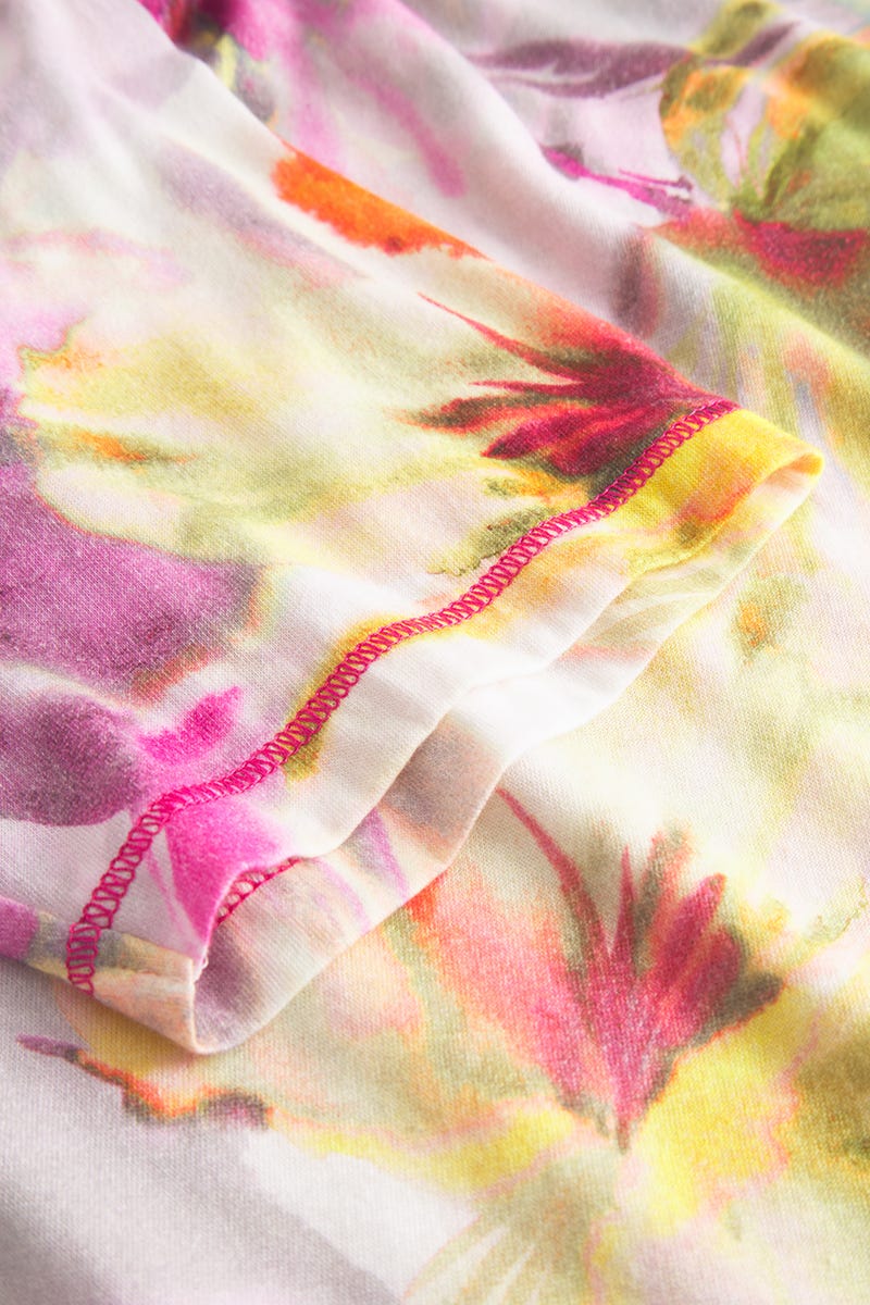 Detailbild 2 von Pyjama mit Blumendruck Gelb-Pink Baumwolle/Modal