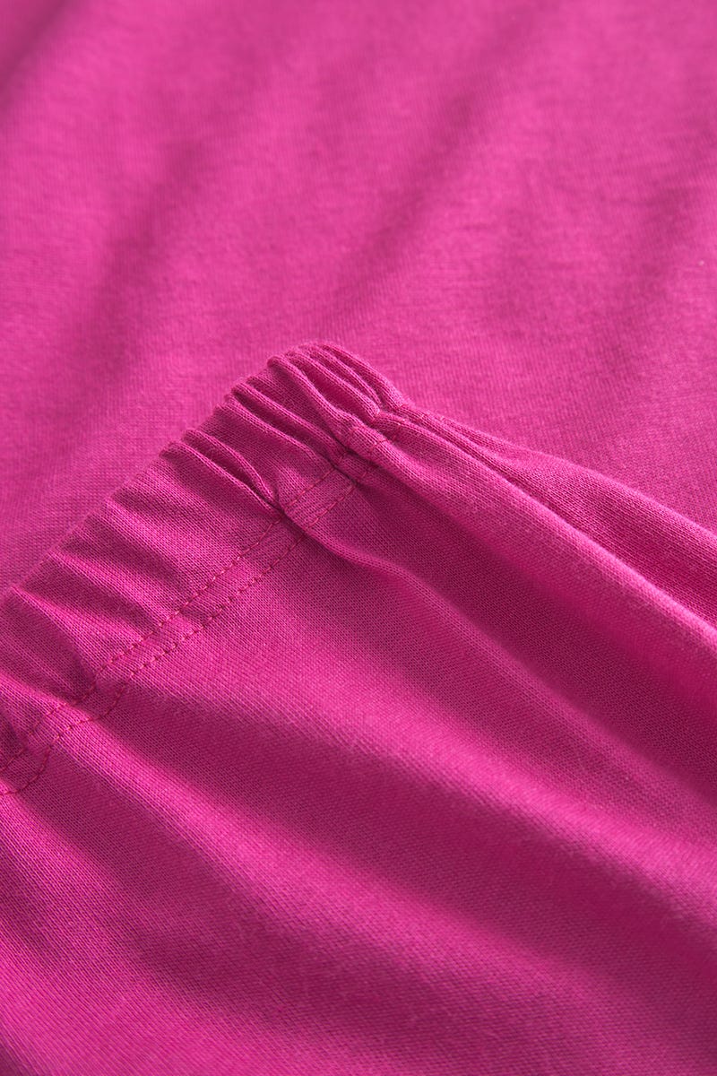 Detailbild 3 von Pyjama mit Schößchen-Detail Pink Baumwolle/Modal