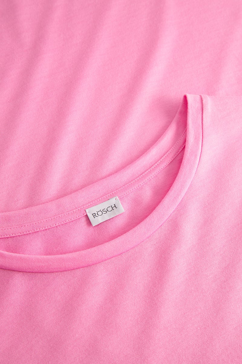 Detailbild 2 von T-Shirt im spotiven Look Rosa Baumwolle/Modal