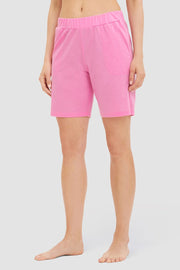 Frontalbild von Bermuda im sportiven Look Rosa Baumwolle/Modal