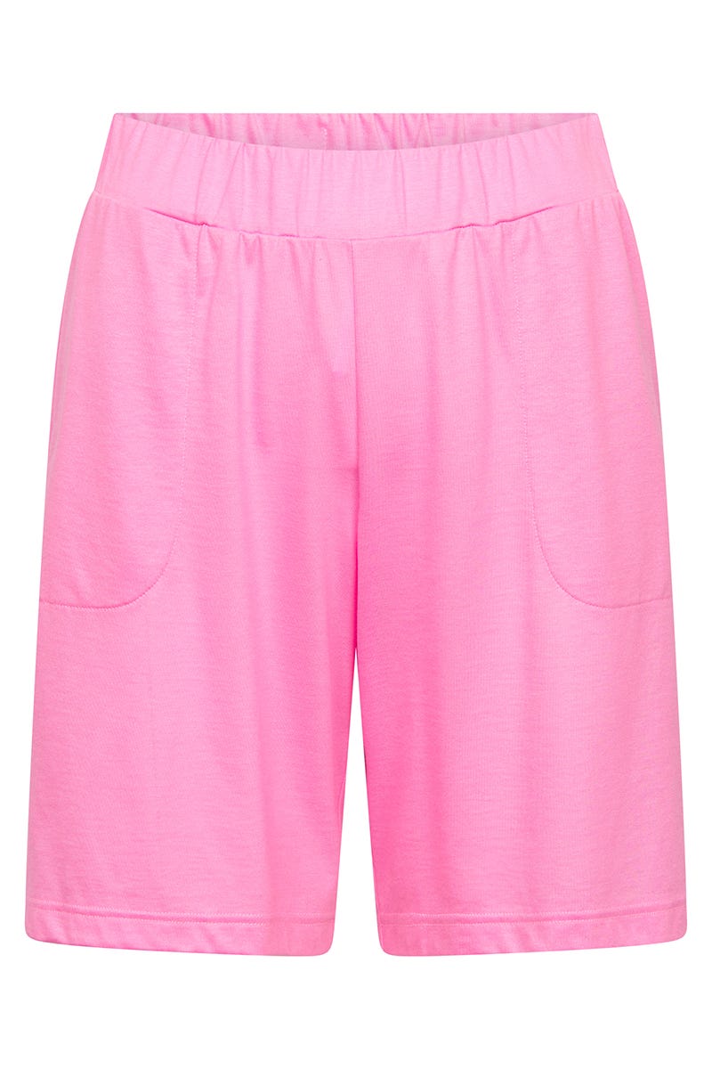 Hollowbild von Bermuda im sportiven Look Rosa Baumwolle/Modal