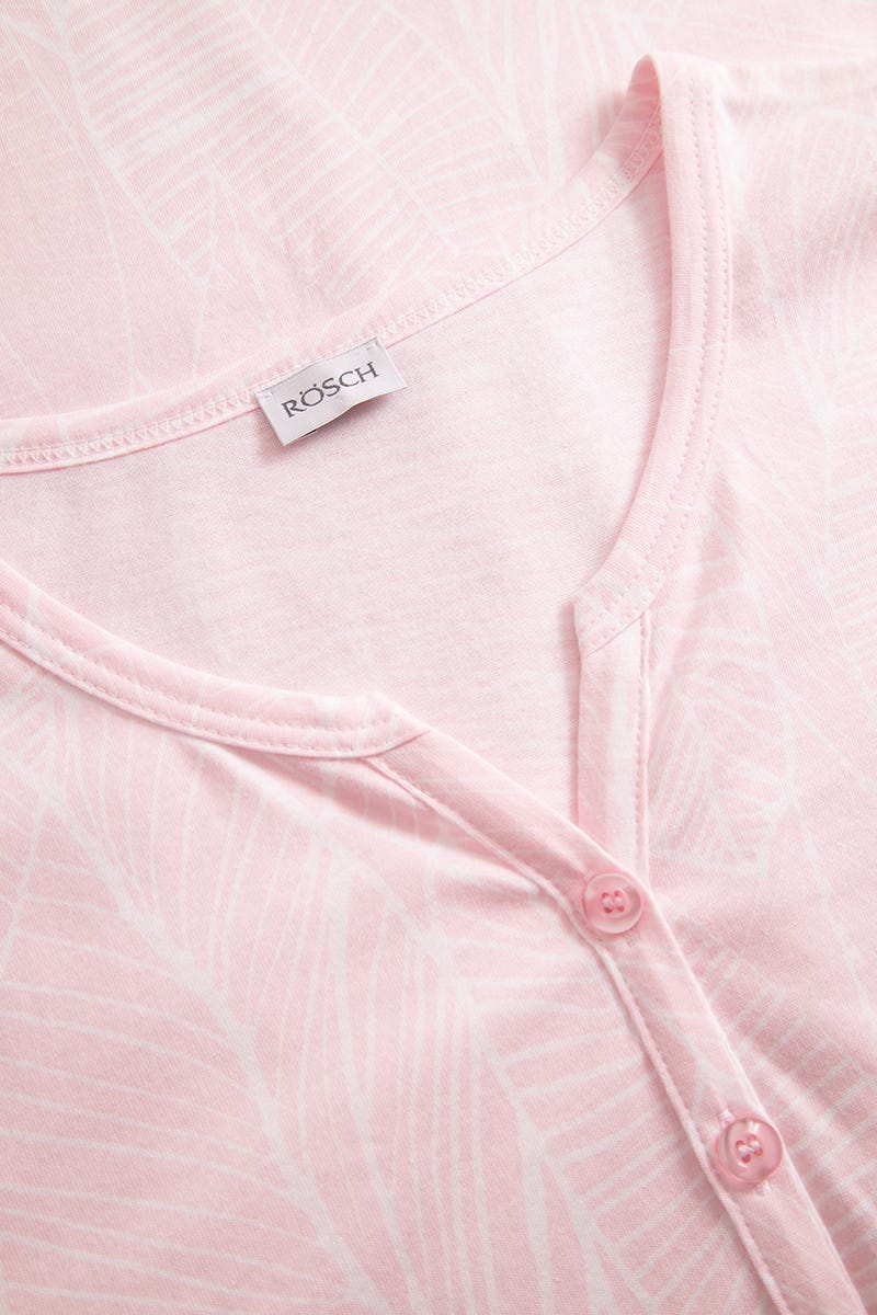 Detailbild 1 von Nachthemd im gezeichneten Blätter-Druck 100% Baumwolle