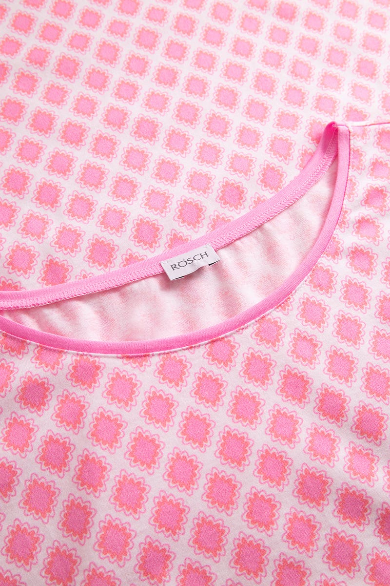 Detailbild 1 von Nachthemd im Rauten-Druck 100% Baumwolle