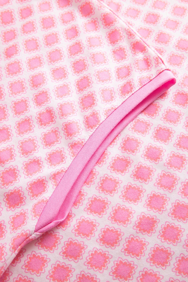 Detailbild 3 von Nachthemd im Rauten-Druck 100% Baumwolle