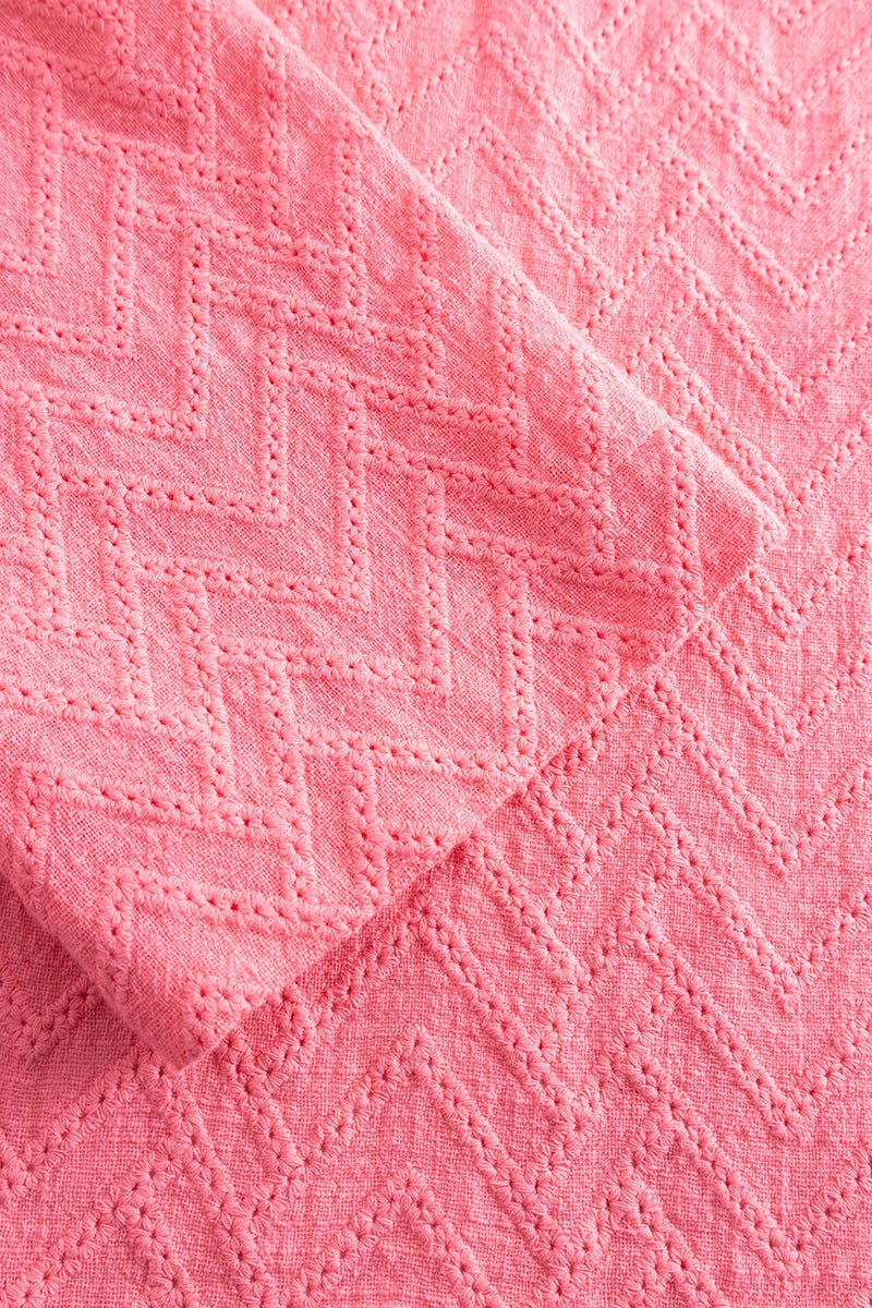 Detailbild 2 von Morgenmantel aus Webware mit grafischen Musterung 100% Baumwolle