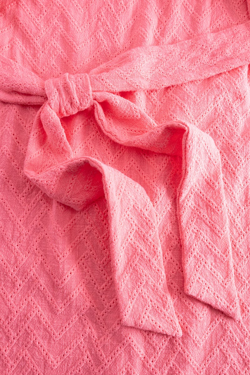 Detailbild 3 von Morgenmantel aus Webware mit grafischen Musterung 100% Baumwolle